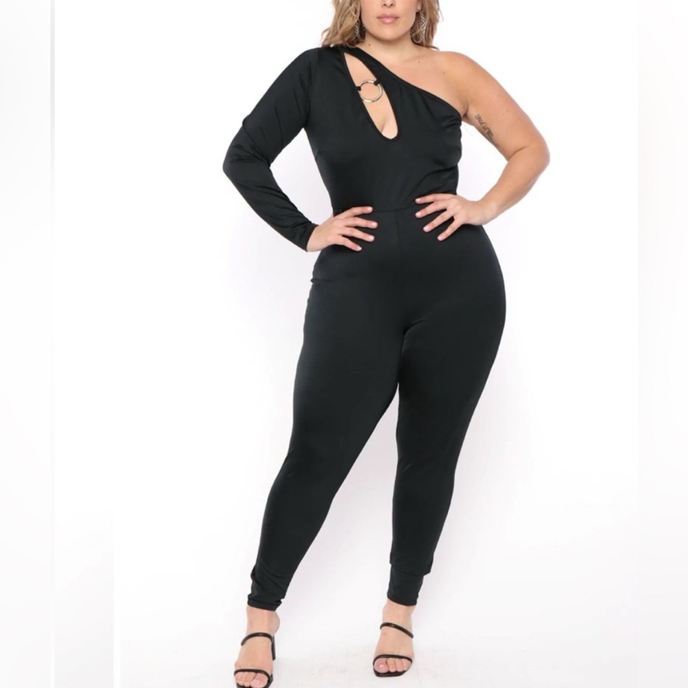 Plus Size Malia Cut-Out Jumpsuit - Black 1X